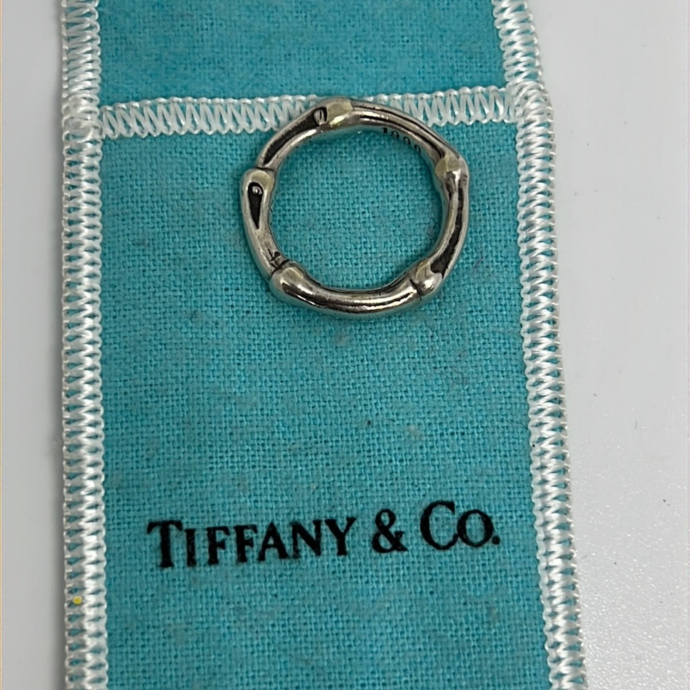 Tiffany & Co sterling bamboo ring. Size 7
